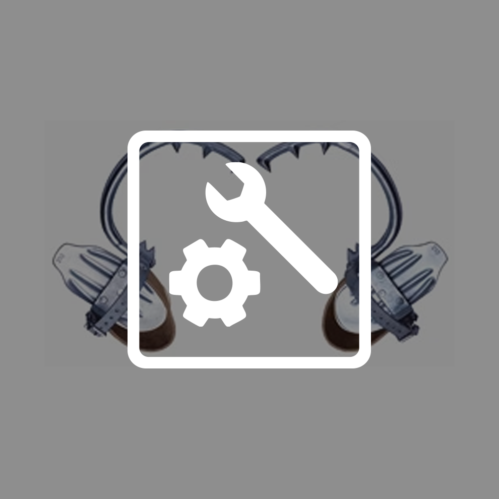 Neue Belederung der Steigeisen